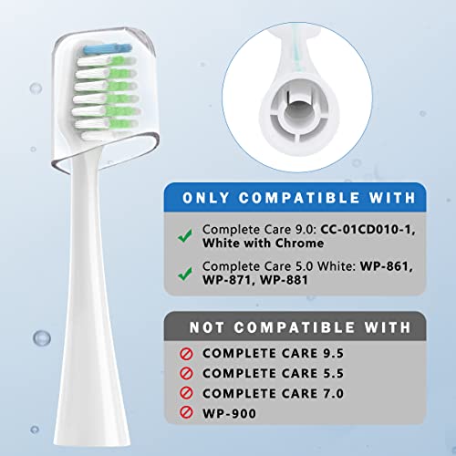 Sonic Replacement Toothbrush Heads Compatible with Waterpik Complete