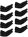 MUDDER 8 Pairs Unisex UV Protection Arm Cooling Sleeves Ice Silk Arm Cover (Black)