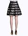 Vero Viva Women's A-line Black Skirt Striped High Waist Short Casual Skirt