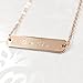 Delicate Name Bar Necklace Personalized gift - Dainty 16K Gold Rose Gold Silver -Plated Diamond Engraving Delicate Plate Initial Charms Necklace Bridesmaid Best Graduation Day gift