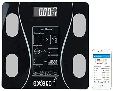 Smart Bluetooth Body Weighing Scale, Body Fat Scale, BMI Weighing Scales, Body Composition Analyzer (Black)