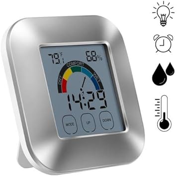 Sweetlife Digitales Hygrometer Elektronischer Touchscreen Wetter Uhr Thermometer Luftfeuchtigkeit Komfortanzeige Fur Zuhause Buro Amazon De Kuche Haushalt Wohnen