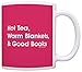 Reader Gifts Hot Tea Warm Blankets and Good Books Reading Book Lovers Gift Coffee Mug Tea Cup Pink