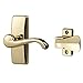 Ideal Security Door Lever for Storm and Screen Doors, Bright Brass (2-Piece Set)