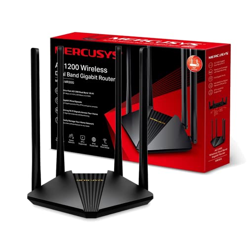 MR30G Wireless Router Gigabit Ethernet Dual-Band (2.4 GHz / 5 GHz) Black
