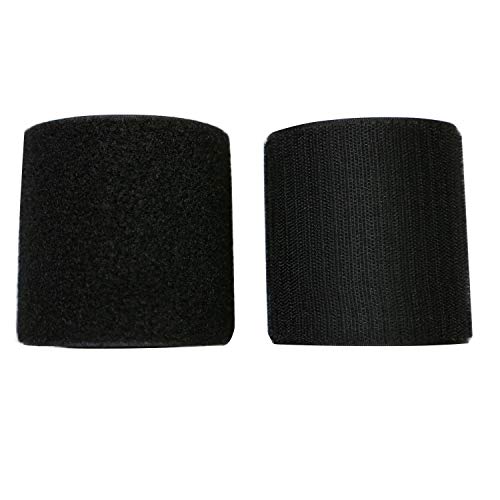 Vkey 4" Width 5 Yards Length Sew on Hook and Loop Style Nylon Strips Fabric Non-Adhesive Back Black Classroom diy(10cm x5M) - Thumbnail 7