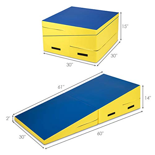 image for Giantex Incline Gymnastics Mat Wedge Folding and Non-Folding Gymnastic