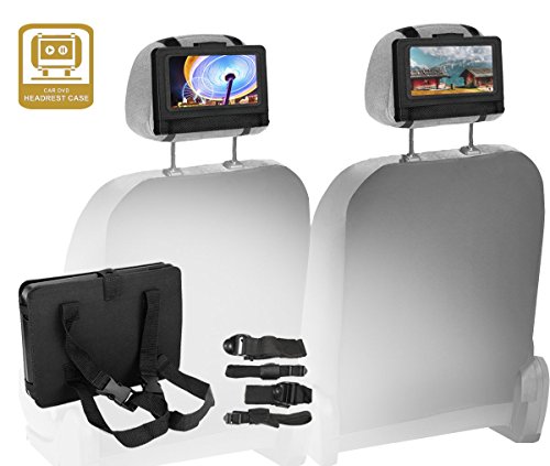 Koramzi Portable 9" Dual Screen Dual DVD Player W Rechargeable Battery/ AC Adapter/ AV In/ USB &SD / Remote Control/ Car Adapt/ IR Transmitter Ready/ USB /Headrest Mounting Kit (Certified Refurbished) - Thumbnail 4