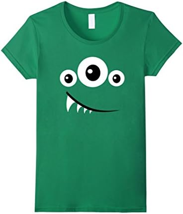 Womens Funny Scary Monster Costume Halloween Shirt Kids Men Women XL Kelly Green