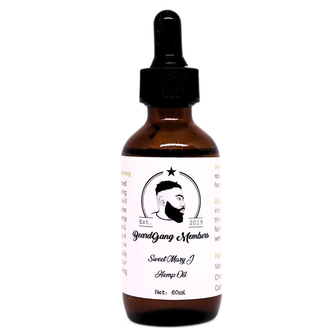 Premium Beard Oil by BeardGang Members | Hemp Seed Oil | Natural Oils | Sweet Mary J | The Future of Beard Grooming
