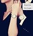 Valentine's Romantic His and Hers Wrist Watches,fq240 Silver Stainless Steel Pair Wristwatches for Men Women White Face Set of 2