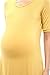 Carapace Clothing Women's Maternity Summer Spring Casual Fashion Jersey T-Shirt Dress - MustardMedium