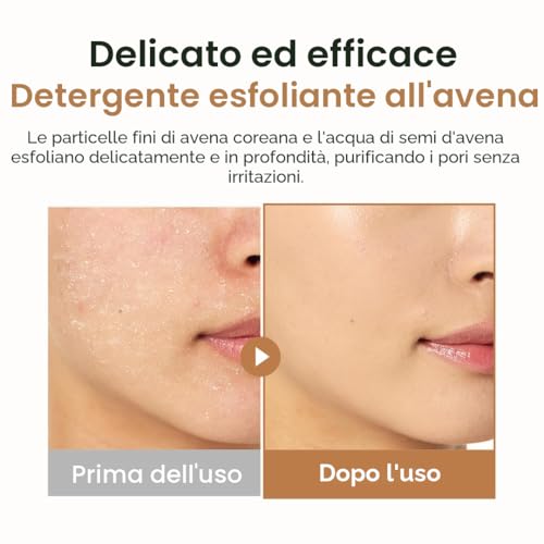 PURITO Korean Oat Exfoliating Face Polish Gentle and Efficient Scrub Suitable for All Skin Types Moisturizing Soothing Solution 150 ml
