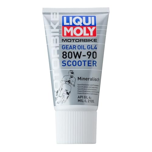 Liqui Moly Motorbike Gear Oil (GL4) 80W-90 Scooter, 150 ml, Motorcycle Gear Oil, Item No.: 1680, Silver