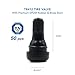 CKAuto TR412 Rubber Snap-in Short Black Tire Valve Stem for Tubeless 0.453 Inch 11.5mm Rim Holes on Standard Vehicle Tires (50pcs/Bag)