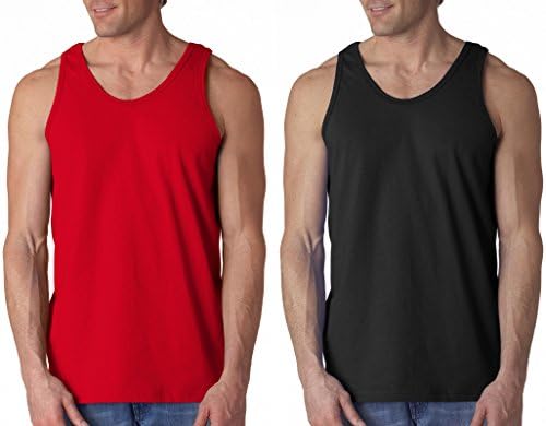Casual Basic Men's 100% Pre-Shrunk Cotton Workout Muscle Tank Tops - Pack Deal
