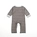 1Set Newborn Infant Baby Boys Girls Romper (Age 6-12M, Gray)