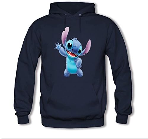DIYHOODIE Lilo and Stitch Hoodie, Custom Men's Classic Hoodie with Lilo and Stitch Blue
