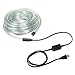 WYZworks 288LEDs, 25ft LED 3/8” Cool White Rope Light, Connectable Outdoor Permanent Waterproof Accent Exterior Lighting, Flexible Clear PVC, ETL Certified, Holiday, Backyard Patio, Home, Decor