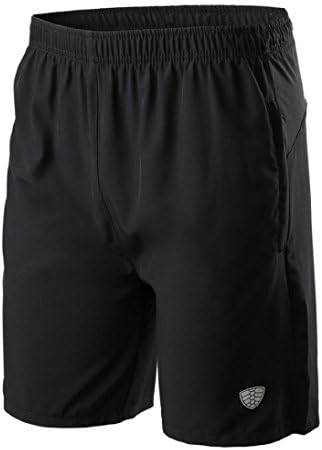 Mens Shorts Classic Casual Athletic Flat Front Sports Shorts Elastic Waist Pockets Man Workout Leggings Fitness Sports Gym Running Yoga Athletic Short Pants