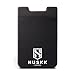 HUSKK Microfiber Ultra Slim Self - Adhesive Credit Card Wallet for Smartphones - Up to 8 Cards plus Cash - Black,OneSize