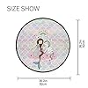 Round Area Rug Non-Slip Large Circle Rugs for Living Room Bedroom Beautiful Modern Microfiber Soft Carpet Machine Washable Floor Mat Home Decor 3-Feet Diameter (Mermaid Unicorn)