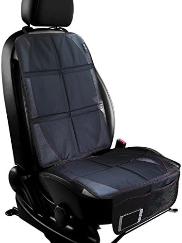 MatPro Car Seat Protector - Auto Seat Covers Shield Upholstery from Crumbs, Spills and Damage - Adjustable Straps Fit Car, Van or Truck Seats - Features Convenient Storage Pockets and Super-Grip Vinyl