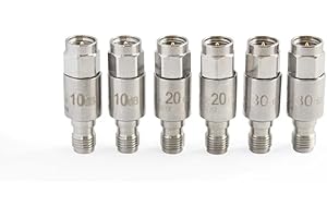 UU TOJOIN TOJOIN SMA Male to Female Attenuator/SMA Attenuator/Coaxial RF Attenuator, DC to 8GHz, 50Ohm, 2W, 3dB/6dB/10dB/20dB/30dB, SMA 8G Attenuator Mix Pack 5PCS