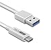 USB Type C Cable (3FT), TechMatte USB 3.0 Type C to Type A (USB-C to USB) Cable for Galaxy Note 8, S8, S8 Plus, Google Pixel, Pixel XL, OnePlus 3, HTC 10, Nexus 5X, 6P, LG G5 (3 Feet, White)