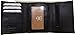 Improving Lifestyles Leather Mens Wallet Trifold Black window ID Zipper Change Pocket FREE Organza Gift Bag SUN1115BK