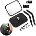 CPROSP Door Off Mirror for Jeep Wrangler TJ JK 1997~2006 2007~2017,Curved Wide View 4x4 Off-road Morror Rectangular Mirrors Quick Release Side View Mirror, 2 Pack