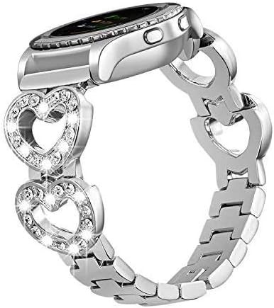SaNgaiMEi Bling 20mm Strap Compatible for Samsung Galaxy Watch 5 40mm 44mm/Galaxy Watch 4 40mm 44mm /Galaxy Watch 3 41mm / Active 2 40mm 44mm / Garmin Vivoactive 3 Metal Galaxy Strap Women - Image 3