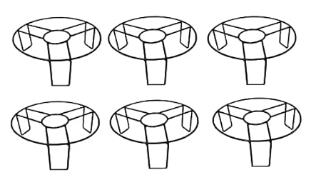 Plant Stands for Indoor/Outdoor 21.5 cm Set of 6 Pieces