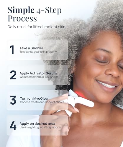 MyDerma Dream MyoGlow LED Massaging Device for Arms, Legs, and Face