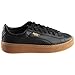 PUMA Women's Basket Platform Core Sneaker, Puma Black-Puma Black,8 M US
