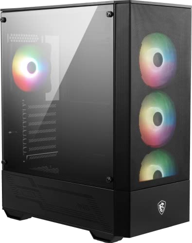 msi MAG Forge 112R - Premium Mid-Tower Gaming PC Case - Tempered Glass Side Pan…