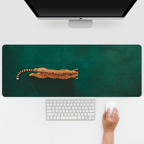 Green Cheetah Mouse Pad