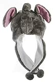 Animal Head Super Soft Plush Childrens Hat - Elephant