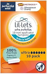 Lil-Lets Non-Applicator Ultra Tampons 10 Count Plant-Based SmartFit view 2