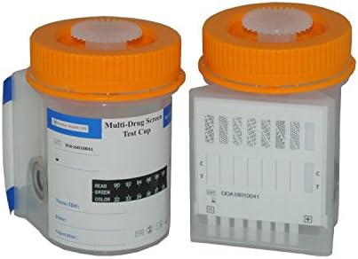 1 x 7 Drug Multi Panel Test with Integrated Sample Collection Cup and Temperature Strip - tests for Cocaine, Cannabis, Heroin, Speed, Valium, Methamphetamines &amp; Methadone