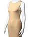 TWINTH Midi Dress Plus Size Classic Slim Fit Sleeveless Short Sleeve