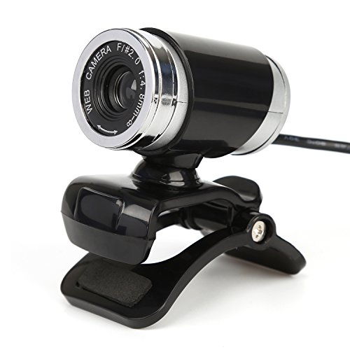 USB Webcam Video HD Web Camera with Built-in Sound Absorption Microphone(Black)