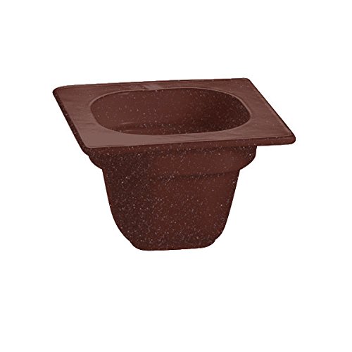 TableTop King CW360MRS 6 1/8" x 6 3/8" x 4" Maroon Speckle 1/6 Size Deep Cast Aluminum Food Pan