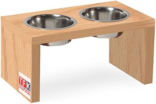 wooden pet feeder