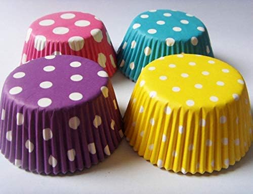 APSAMBR Baking Muffins Descent and Beautiful Design Greaseproof Microwave or Oven Tray Safe Round Cup Cake Paper Liner (Multicolor) - Pack of 50