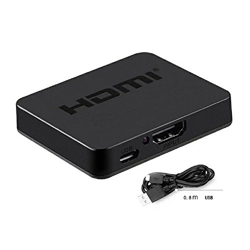 HDMI Splitter 1 x 2, Adwox 1 Input to 2 Outputs HDMI Amplifier Switcher Box Hub Support 4KX2K 3D 2160p 1080p for HDTV/Blu-Ray player/DVD/DVR/Xbox, with a 0.8M Micro USB Cable