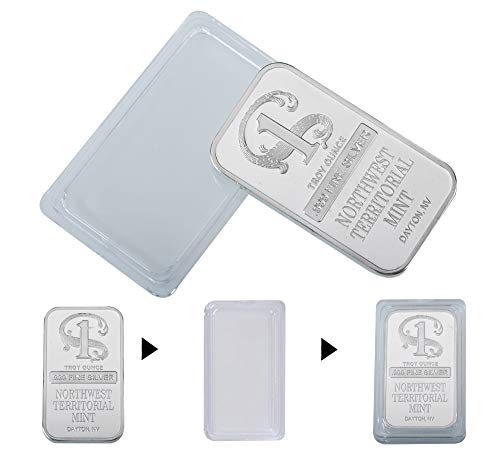 SW Silver Plated Metal Bar Northwest Mint Art Crafts Bullion Bar,One Dollar Silver Plated Bars Metal Crafts with Plastic Case Metal Bars Unique Gift