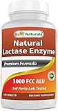 Best Naturals, Fast Acting Lactase Enzyme, 3000 FCC ALU, 180 Tablets