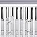 Designthology (U.S.) 100% Cotton Muslin Breathable Mini Crib Bumper Pads, 1-Piece Gray - Safe Crib Padding Protector, Machine Washable Padded Crib Liner