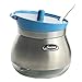Newness Clear Glass, Stainless Steel and Plastic Sugar Bowl with Lid and Sugar Spoon for Home and Kitchen, 9.4 Ounces(280 Milliliter), Blue